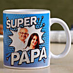 Personalised Super Papa White Mug Hand Delivery