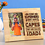 Personalised Superhero Dad Wooden Frame