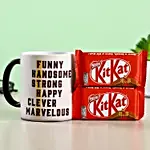 Fathers Day Special Mug and 2 Nestle Kitkat