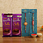 Silk Chocolates & Designer Rakhi Combo