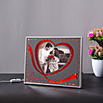 Personalised Red Heart Shaped LED Photo Frame
