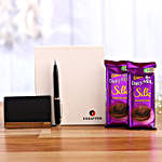 Sheaffer Ballpoint Pen & Card Holder With Cadbury Silk