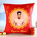 Personalised Bhai Dooj Wishes Cushion