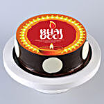 Bhai Dooj Wishes Chocolate Cake- Half Kg