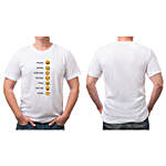 7 Days Emojis Unisex White T-Shirt- Small