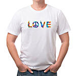 Love Theme Unisex White T-Shirt- Small