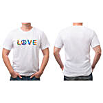 Love Theme Unisex White T-Shirt- Small