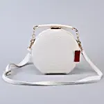 Personalised Round Shaped White Sling Bag