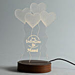 Personalised V-Day 3D Illusion LED Lamp