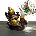 Black & Gold Ganesha Back-Flow Smoke Fountain