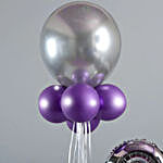 Purple & Silver Number 28 Balloon Bouquet