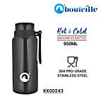 Obouteille Stainless Steel Gym Black Bottle- 950 ml