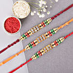 Sneh Elegant Beads Rakhis- Set of 3