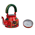 Red Kettle Set with Glasses and Stand