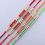 Sneh Traditional Beads Rakhis- Set of 4