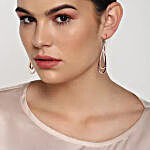 Estele Rose Gold Designer Water Drop Earrings