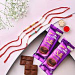 Sneh Beads Rakhi Set N Silk Chocolates