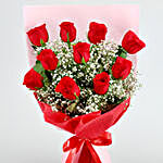 Magical Love Red Roses Bouquet & Truffle Cake