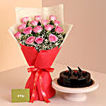 Sprinkled With Love Roses Bouquet & Truffle Cake