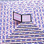 Handmade Pyramid Personalised Photo Album- Pink N Purple