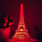 Personalised Eiffel Tower LED Lamp- Red
