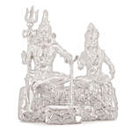 Silver Shiv Parvati Idol
