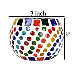Colourful Circles Mosaic Tealight Candle Holders