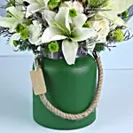 Mixed White Flower Jar