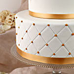 50th Anniversary Fondant 2 Tier Cake Butterscotch 3kg