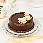 Flowery Chocolate Cream Cake Half Kg Eggless