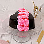 Roses On Heart Designer Cake- 2 Kg Eggless