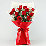 Confetti Of Love Red Color Roses Bouquet
