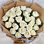 White Winter Roses Bouquet