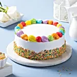 Rainbow Vanilla Cream Cake Half Kg Eggless