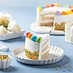 Rainbow Vanilla Cream Cake Half Kg Eggless