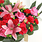 Lilies & Roses Elegant Vase