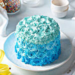 Blue Roses Designer Truffle Cake 1 Kg Eggless