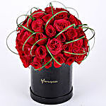 Romantic Red Roses Black Box