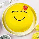 Happy Emoji Pineapple Cake Eggless 1 Kg