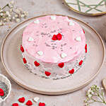 Pink Hearts Chocolate Cream Cake Half Kg