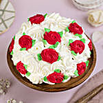 White & Red Roses Designer Chocolate Cake- 2 Kg Eggless