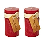 Festive Red Candle Set