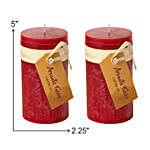 Festive Red Candle Set