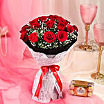 Blissful Love Rose & Chocolate Combo