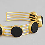 Gold-Toned Labradorite Cuff Bracelet