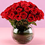 Extravagant 40 Red Color Roses Arrangement