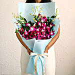 Heartfelt Feelings Orchids Bouquet With Celebrations Box