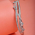 PANASH Cubic Zirconia Bangle Style Bracelet