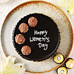 Women s Day Celebration Chocolate Cake Eggless Half Kg