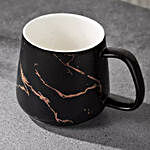 3D Ceramic Black Matte Marble Coffee Mug